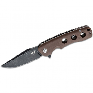 BESTECH KNIVES Arctic 3.54in Linerlock Brown Folding Knife (BG33D-2)