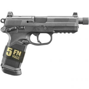 FN AMERICA FNX-45T 45 ACP 5.3in 15rd Black SA/DA Pistol With 5 Mags Bundle (66-101632)