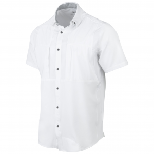 BERETTA Men's TKAD Flex Pure White Short Sleeve Shirt (LU951T233401C9)
