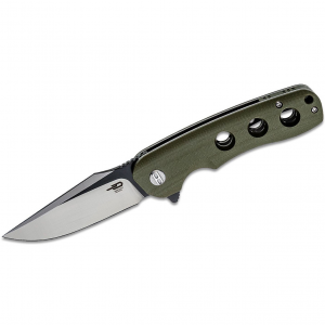 BESTECH KNIVES Arctic 3.54in Linerlock Green Folding Knife (BG33B-1)