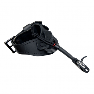 T.R.U. BALL ARCHERY Bandit Large Black Release Aid With Leather Buckle Strap (TBDB-BK-L)