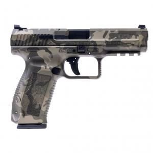 CANIK TP9SF Creations 9mm 4.46in 18rd Woodland Green Camo Semi-Automatic Pistol (HG4865WG-N)