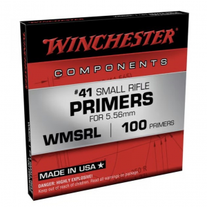 WINCHESTER AMMO Small Rifle 5.56mm #41 100/Box Primers (WMSRL)