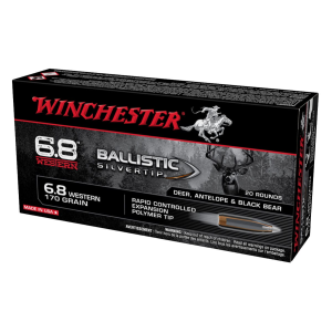 CHESTER Ballistic Silvertip 6.8 Western 170Gr Rapid Controlled Expansion 20rd Box (SBST68W) Ammo