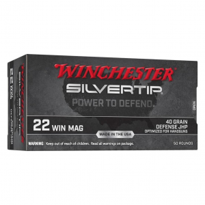 WINCHESTER AMMO Silvertip For .22 Mag 40Gr Jacketed Hollow Point 50rd/Box Handgun Ammo (W22MST)