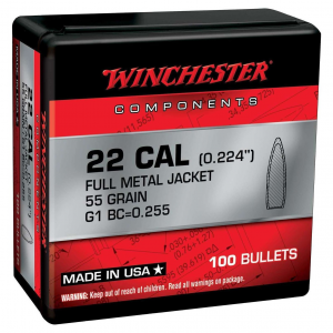 WINCHESTER AMMO 5.56mm 55Gr FMJ 100rd/Box Rifle Ammo (WB556MC55X)