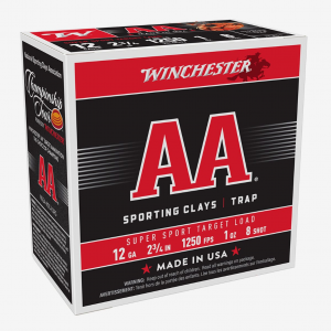 WINCHESTER AMMO AA Sporting Clays 12Ga 2.75in 1oz #8 Shot 25rd Box Shotshells (AASC12508)