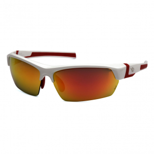 VENTURE GEAR Tensaw Safety Glasses with White/Red Frame and Sky Red Mirror Anti-Fog Lens (VGSWR355T)