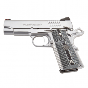 WILSON COMBAT ACP Commander .45 ACP 4.25in 2x 8rd Mags Ambi Safety Stainless Glass Bead Blast Pistol (ACP-COM-45A-SS)