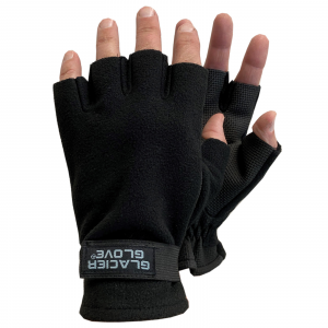 GLACIER GLOVE Alaska River Black Fingerless Gloves (757BK)