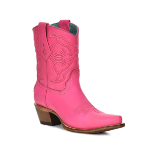 Corral CORRAL Women's Fuchsia Embroidery Snip Toe Western Ankle Boots (Z5137) - $139.99 at GritrSports
