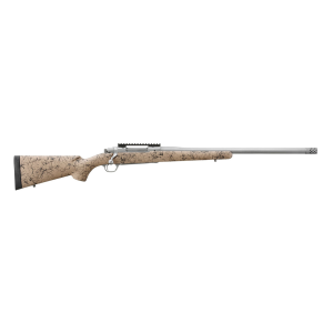 RUGER Hawkeye FTW Hunter 375 Ruger 22in Threaded Barrel 3rd HS Precision Tan/Black Speckled Bolt-Action Rifle (57157)