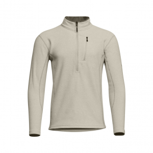 SITKA Men's Snowcrest Half-Zip Fleece Oak Heather Pullover (600407-OAKH)