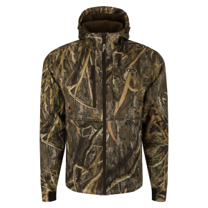 DRAKE MST Hole Shot Hooded Windproof Eqwader Full Zip Shadow Grass Habitat Jacket (DW7390-022)