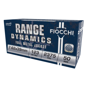 CCHI Range Dynamics 7.62x39mm 123Gr FMJ 50rd Case (762X39A) Ammo