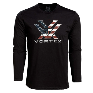 Vortex VORTEX Men's Stars and Stripes Long Sleeve T-Shirt (221-08-BLK) - $10.99 at GritrSports