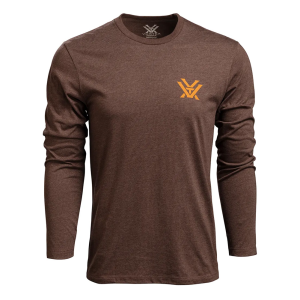 VORTEX Mens Diamond Crest Brown Heather T-Shirt (222-10-BRH)