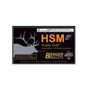 HSM Trophy Gold .300 Win Mag 168Gr BTHP 20rd Box Rifle Ammo (BER300WM168V)