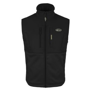 DRAKE Men's Hole Shot Caviar Black Solid Vest (DS7391-CAB) - Drake