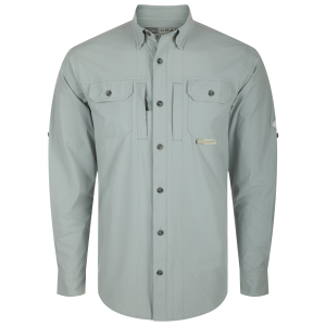 DRAKE Men's Wingshooters Trey Quarry LS Shirt (DS2601-QRY) - Drake