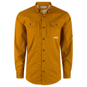 DRAKE Men's Wingshooters Trey Dobby Button-Down Cathay Spice LS Shirt (DS2606-CAS) - Drake