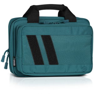 SAVIOR EQUIPMENT Specialist Series Low Profile Soft Double Handgun Savior Teal Revolver Bag w/ Built-In Magazine Holder (HC-DGSPORT-WS-TE)