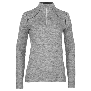 Hot Chillys HOT CHILLYS Women's Clima-Tek Grey Heather Zip-T Top (HC5610-542) - $16.99 at GritrSports
