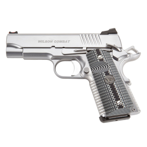 Wilson Combat WILSON COMBAT ACP Commander .45 ACP 4.25in 2x 8rd Mags Stainless Glass Bead Blast Pistol (ACP-COM-45-SS) - $3092.99 at GritrSports