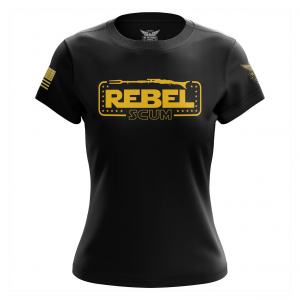 WE THE PEOPLE HOLSTERS Women's Rebel Scum Black Short Sleeve Shirt (CREWF-K_0312-D-FL)