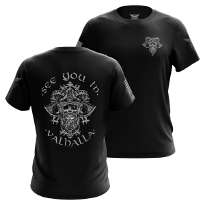 WE THE PEOPLE HOLSTERS See You In Valhalla Black Short Sleeve Shirt (CREWX-K_0307-A-FL)