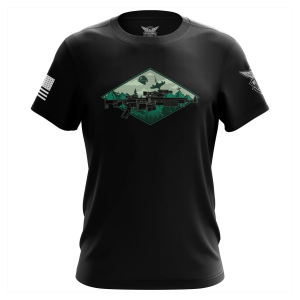 WE THE PEOPLE HOLSTERS Great Endoors Black Short Sleeve Shirt (CREWX-K_0315-W-FL)