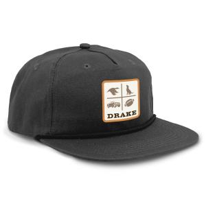DRAKE X Lost Hat DDTF Goat Rope Gunmetal/Black OSFM Cap (DH4201-GMB)