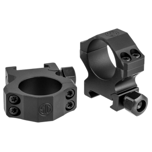 SIG SAUER Alpha1 1in Medium Aluminum Black Hunting Scope Rings (SOA10020)