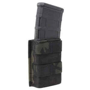 ESSTAC Single 5.56 Multicam Black Midlength KYWI Pouch w/ Webbing (556.S.M-MLBLK) - Esstac