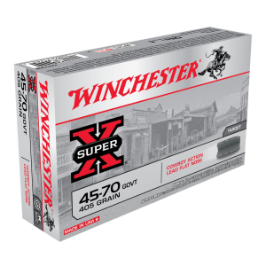 CHESTER Super X .45-70 Government 405gr Cowboy Action Lead Flat Nose 20rd Box Rifle (X4570CB) Ammo