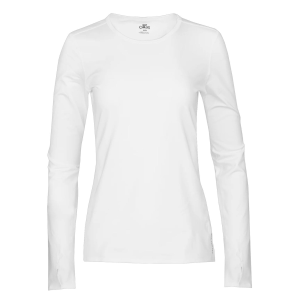 HOT CHILLYS Women's Micro-Elite Chamois White Crewneck (HC9630-823)