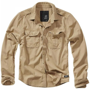 BRANDIT INDIVIDUAL WEAR Men's Rugged Camel Long Sleeve Shirt (9373-20070)
