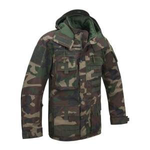 BRANDIT INDIVIDUAL WEAR Men's Commando TAC Woodland Outdoor Jacket (3170-15010)