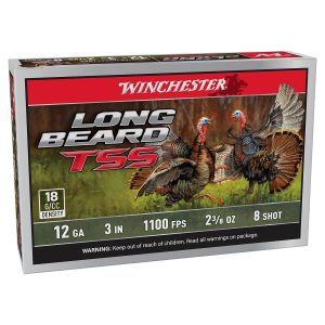 WINCHESTER AMMO 12Ga 2-3/8oz 3in #8 Long Beard 5rd TSS Shotshells (LBTSS1238)