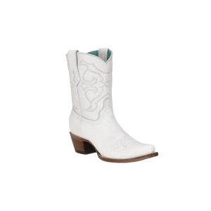 Corral CORRAL Women's Embroidery White Snip Toe Ankle Boot (Z5071) - $198.00 at GritrSports