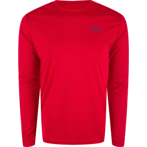 DRAKE Men's Icon Americana Red Long Sleeve Performance Crew Shirt (DS9550-MDR)