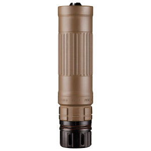 DEAD AIR ARMAMENT Lazarus 6 FDE 6mm Rifle Silencer w/ KeyMo Adapter & 1/2-28 KeyMicro 3 Prong Flash Hider (LZ6KMFDE)