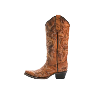Corral CORRAL Women's Tan Embroidery Snip Toe Western Boots (L5780) - $98.99 at GritrSports