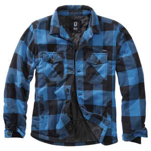 BRANDIT INDIVIDUAL WEAR Men's Flannel Lumber Blue Black Check Jacket (9478-14272)