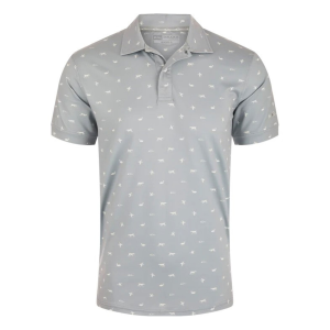DRAKE Men's Performance Print Quarry Polo Shirt (DS4092-QRY)