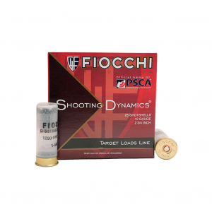 FIOCCHI Shooting Dynamics 12 Gauge 2.75in #8 Ammo, 25 Round Box (12SD18H8)