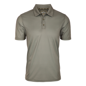 DRAKE Men's Performance Heather Kalamata Olive Heather Polo (DS4020-KMO) - Drake