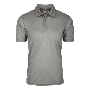 DRAKE Men's Performance Heather Castlerock Grey Heather Polo (DS4020-CRG)