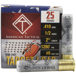 RICAN TACTICAL IMPORTS Target Load .410ga #9 1/2oz 2.5in 25rd Shotgun (ATIAC4109) Ammo