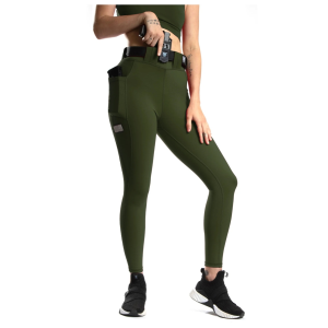 WE THE PEOPLE HOLSTERS Defender Premium OD Green Tactical Leggings w/ Belt Loops (DFNDR-EPREM_FUL-BLT)